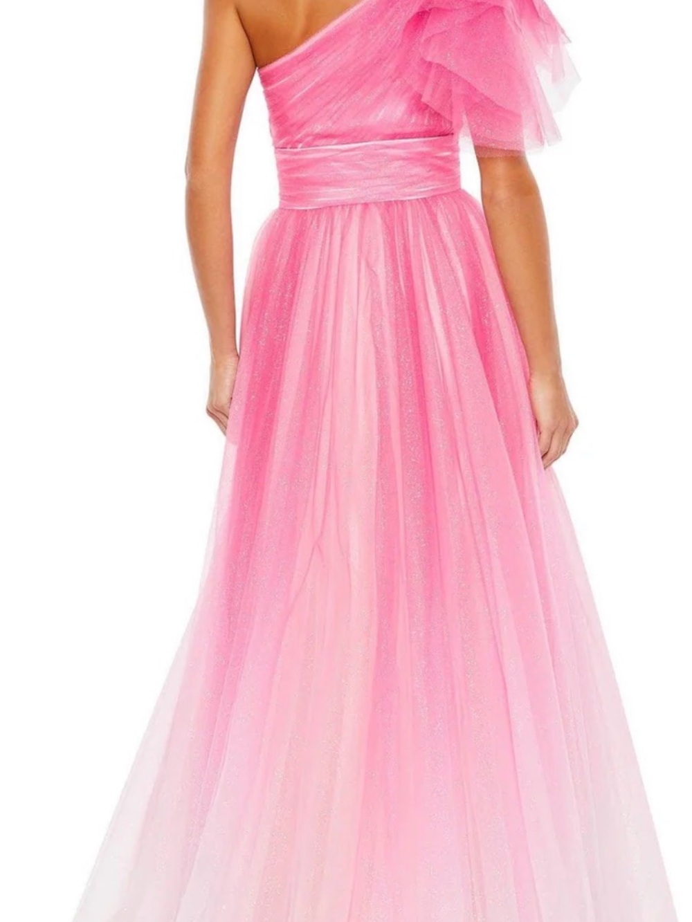 Mac Duggal Hot Pink Ombré Sparkle Formal  Dress - Picture 2 of 6